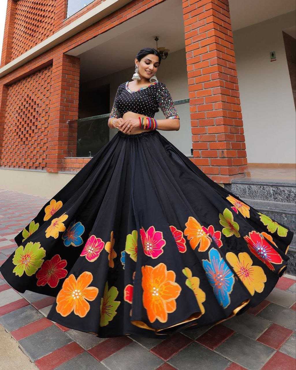 Ynf Muslin Silk RIN206 521 Lehengas Festive Collections Wholesale Fancy Lehenga Mirror Work Lehenga Ram Navami Collections Manufacturer- Kapda Export