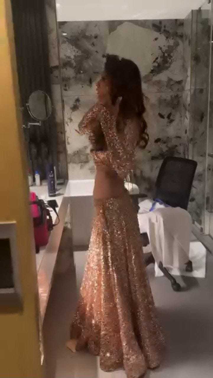 Ynf Net RIN157 104 Lehengas Bollywood Collections Wholesale Net Fancy Lehenga Sequins Lehenga Nia Sharma Collection Manufacturer- Kapda Export