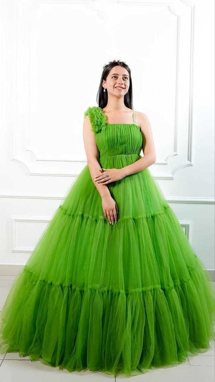 Ynf Net RIN157 3140 Gowns Diwali Collections Festive Collections Wholesale Fancy Gowns Party Gowns Net Gowns Manufacturer- Kapda Export