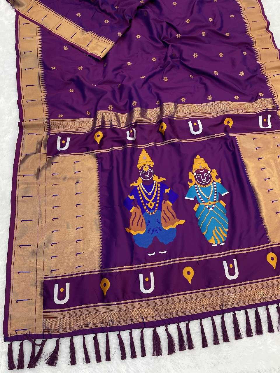 Ynf Paithani Silk RIN116 VITTHALA PAITHANI Silk Sarees Wholesale Paithani Sarees Heavy Silk Sarees Pure Zari Silk Sarees Manufacturer- Kapda Export