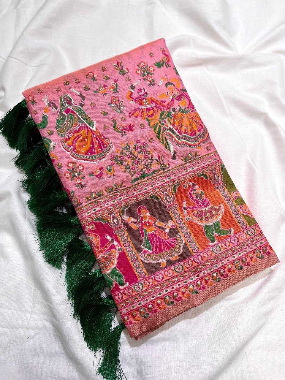 Ynf Pashmina RIN116 meenakari kashmiri weaves Silk Sarees Wholesale Heavy Silk Sarees Printed Silk Saree Pure Zari Silk Sarees Manufacturer- Kapda Export