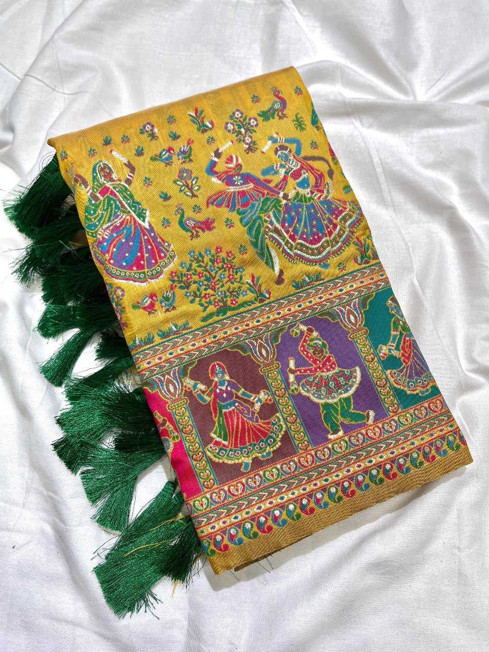 Ynf Pashmina RIN116 meenakari kashmiri weaves Silk Sarees Wholesale Heavy Silk Sarees Printed Silk Saree Pure Zari Silk Sarees Manufacturer- Kapda Export