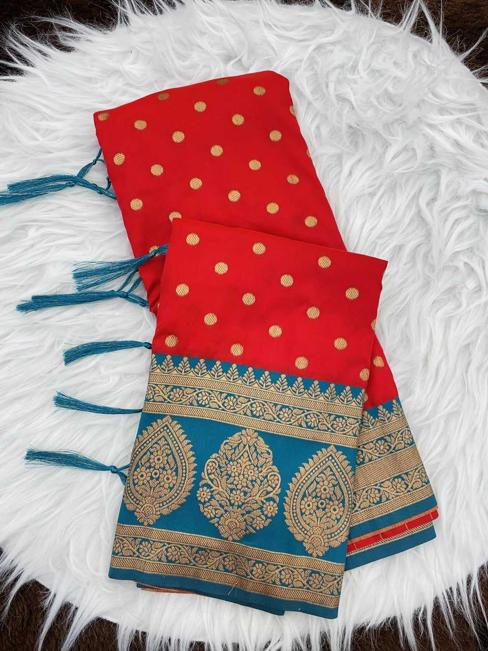 Ynf Premium Roman Silk RIN116 3210 Polka Silk Sarees Wholesale Paithani Sarees Pure Zari Silk Sarees Silk Sarees With Contrast Pallu Manufacturer- Kapda Export