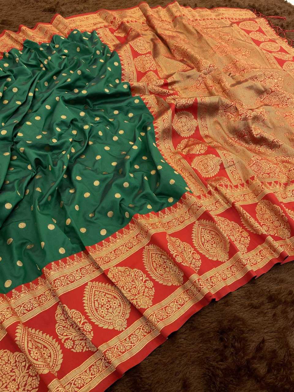 Ynf Premium Roman Silk RIN116 3210 Polka Silk Sarees Wholesale Paithani Sarees Pure Zari Silk Sarees Silk Sarees With Contrast Pallu Manufacturer- Kapda Export