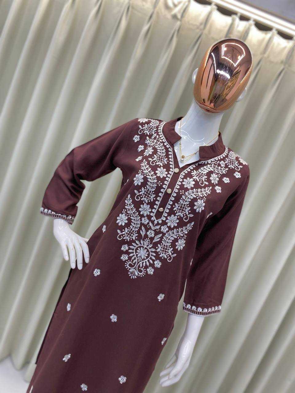 Ynf Reyon Cotton RIN110 340 Kurti Wholesale Fancy Kurti Embroidered Kurtis Printed Silk Kurti Manufacturer- Kapda Export