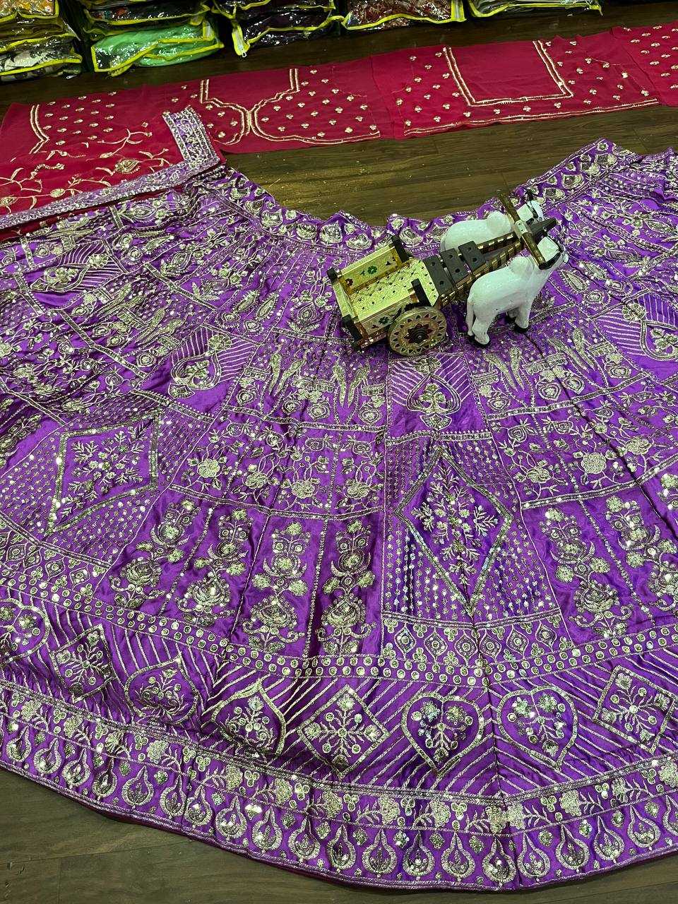 Ynf Satin Silk RIN108 1637 Lehengas Bollywood Collections Wholesale Fancy Lehenga Kiara Advani Sarees Embroidered Lehenga Sequins Lehenga Manufacturer- Kapda Export