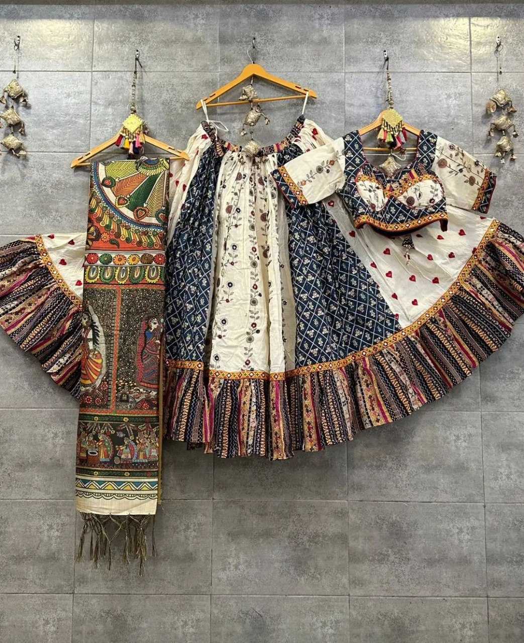 Ynf Soft Butter Silk RIN207 1460 Lehengas Navratri Chaniya Choli Wholesale Designer Lehenga Choli Chaniya Choli Mirror Work Lehenga Manufacturer- Kapda Export