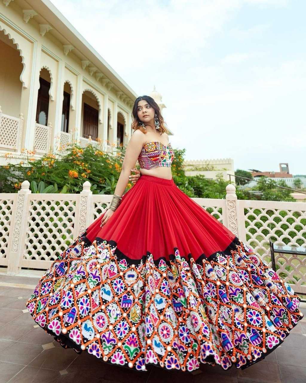 Ynf Soft Butter Silk RIN207 1495 Lehengas Navratri Chaniya Choli Wholesale Designer Lehenga Choli Chaniya Choli Mirror Work Lehenga Manufacturer- Kapda Export