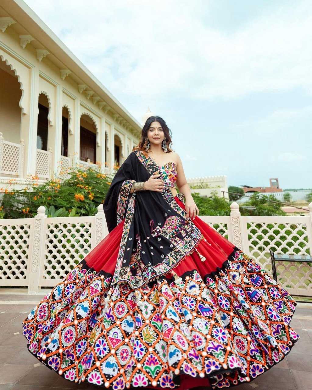 Ynf Soft Butter Silk RIN207 1495 Lehengas Navratri Chaniya Choli Wholesale Designer Lehenga Choli Chaniya Choli Mirror Work Lehenga Manufacturer- Kapda Export
