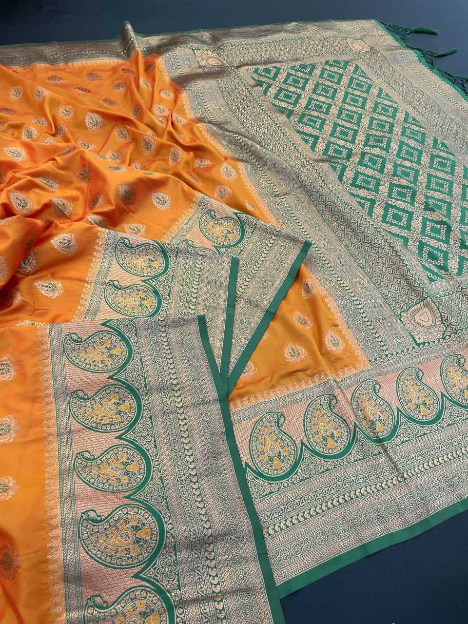 Ynf Soft Silk RIN116 3360 UNIQUE PAITHANI Silk Sarees Wholesale Patola Sarees Pure Zari Silk Sarees Silk Sarees With Contrast Pallu Manufacturer- Kapda Export