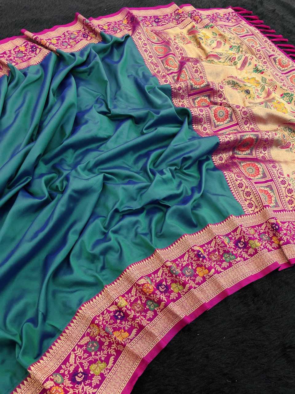 Ynf Soft Silk RIN116 ROSHNI Silk Sarees Wholesale Paithani Sarees Printed Silk Saree Pure Zari Silk Sarees Manufacturer- Kapda Export