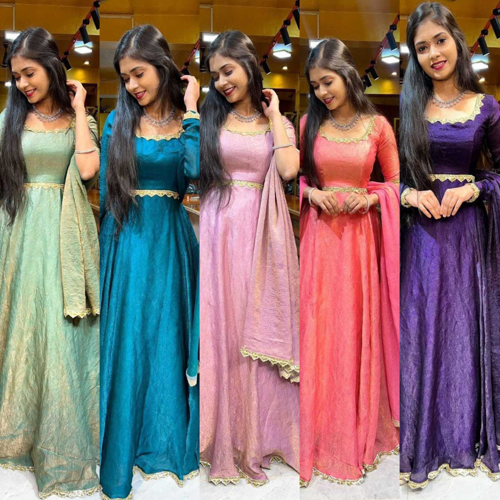 Ynf Soft Silk RIN157 3126 Gowns Rakhi Collections Festive Collections Wholesale Fancy Gowns Party Gowns Silk Gowns Manufacturer- Kapda Export