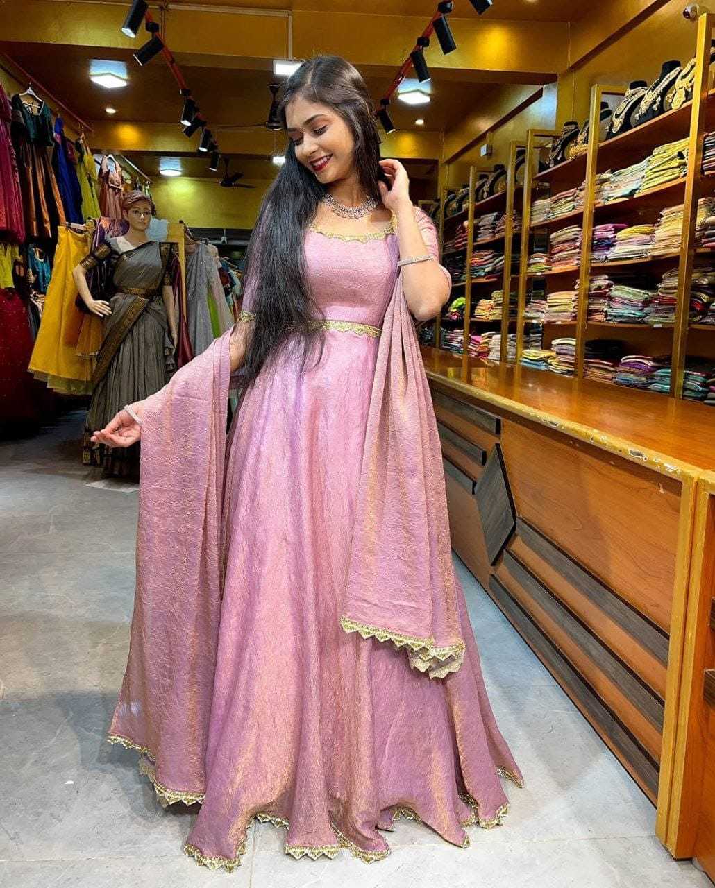 Ynf Soft Silk RIN157 3126 Gowns Rakhi Collections Festive Collections Wholesale Fancy Gowns Party Gowns Silk Gowns Manufacturer- Kapda Export