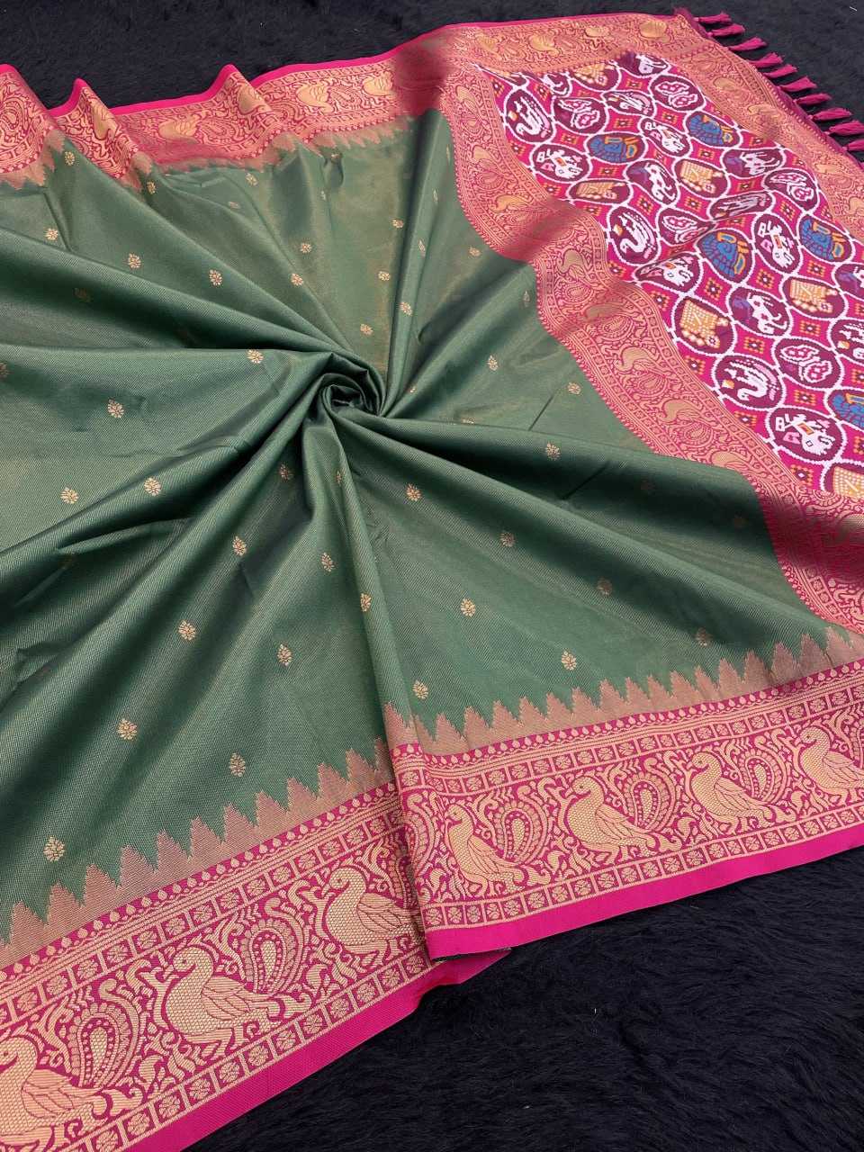 Ynf Tissue Silk RIN116 Tissue SAREES Silk Sarees Wholesale Heavy Silk Sarees Kanjeevaram Sarees Pure Zari Silk Sarees Manufacturer- Kapda Export