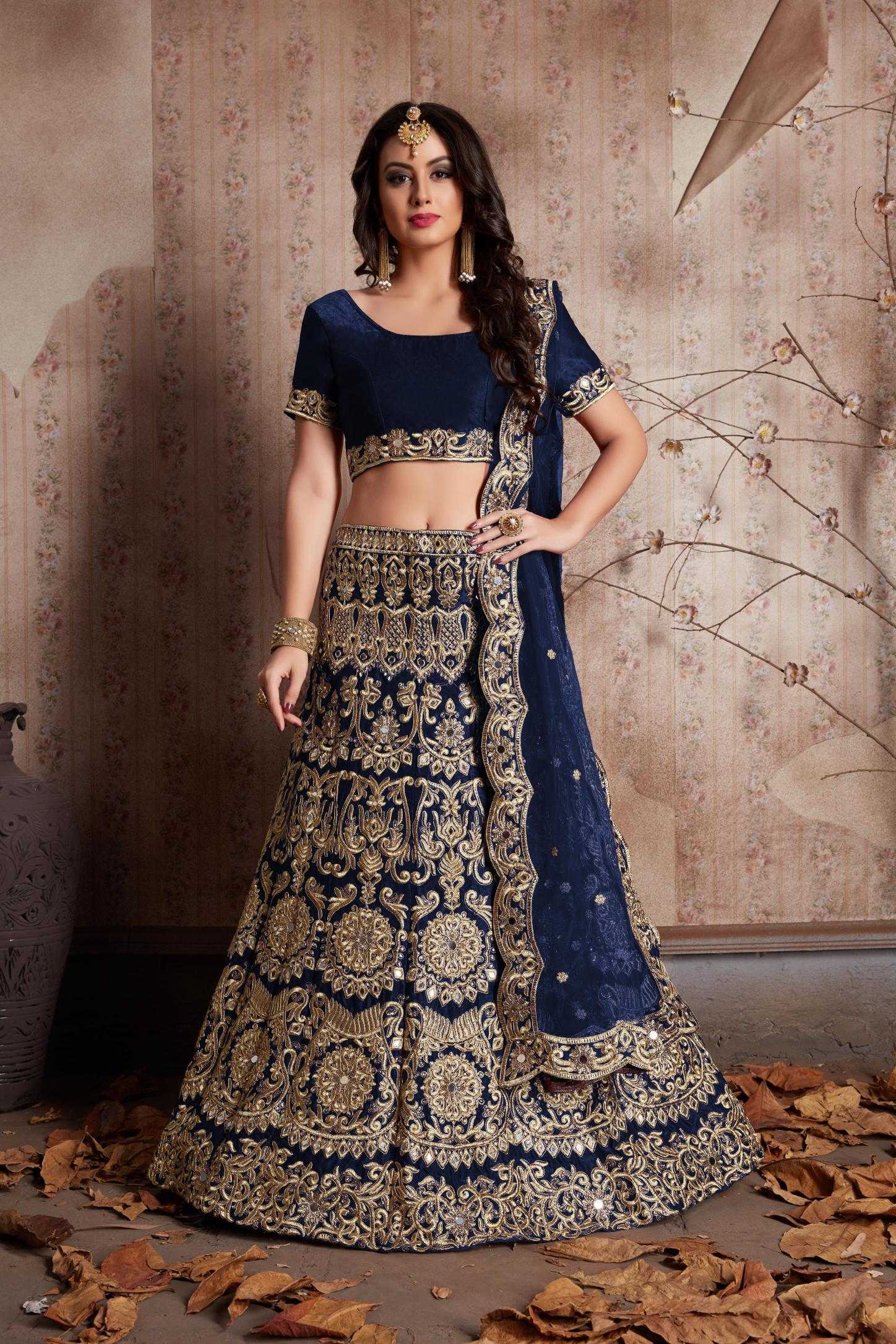 Ynf Velvet RIN197 2728 Lehengas Wedding Collections Festive Collections Wholesale Designer Lehenga Velvet Lehenga After-Party Outfits Manufacturer- Kapda Export