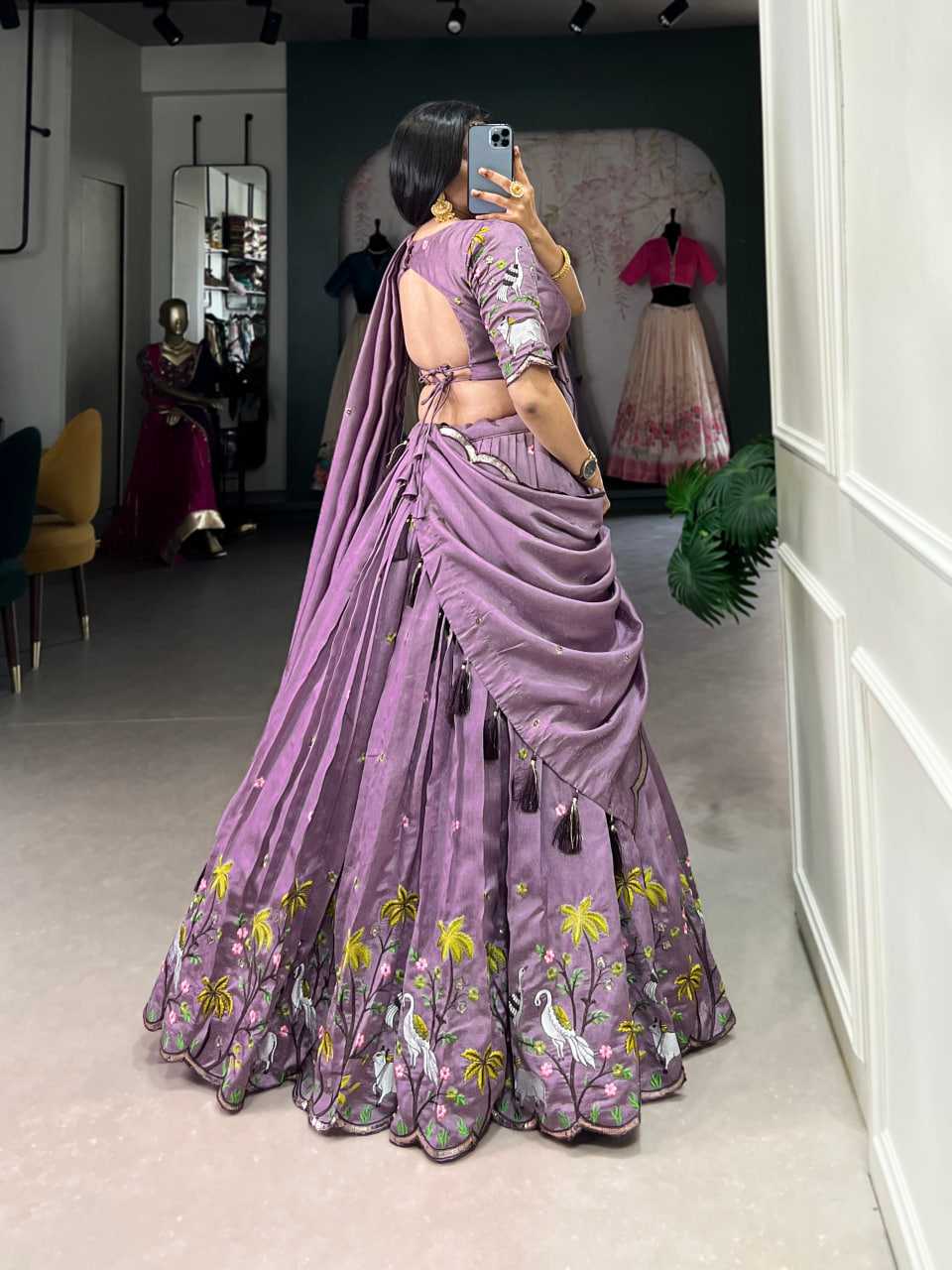 Ynf Vichitra Silk RIN197 1423 Lehengas Wholesale Fancy Lehenga Embroidered Lehenga Purple Lehenga Manufacturer- Kapda Export