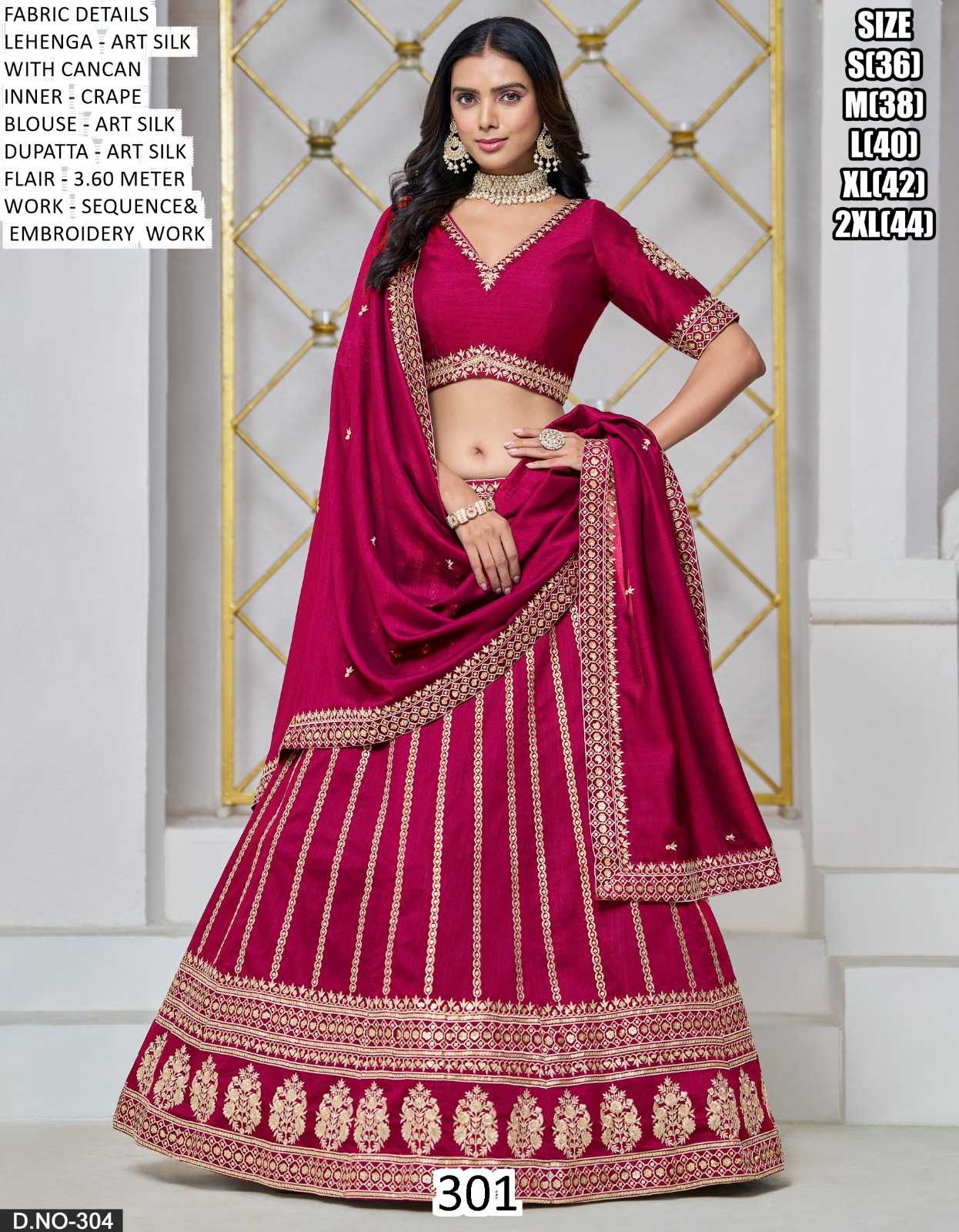 Ynf Art Silk KESH481 301 Lehengas Wedding Collections Festive Collections Wholesale Silk Lehenga Lehenga With Cancan After-Party Outfits Manufacturer- Kapda Export