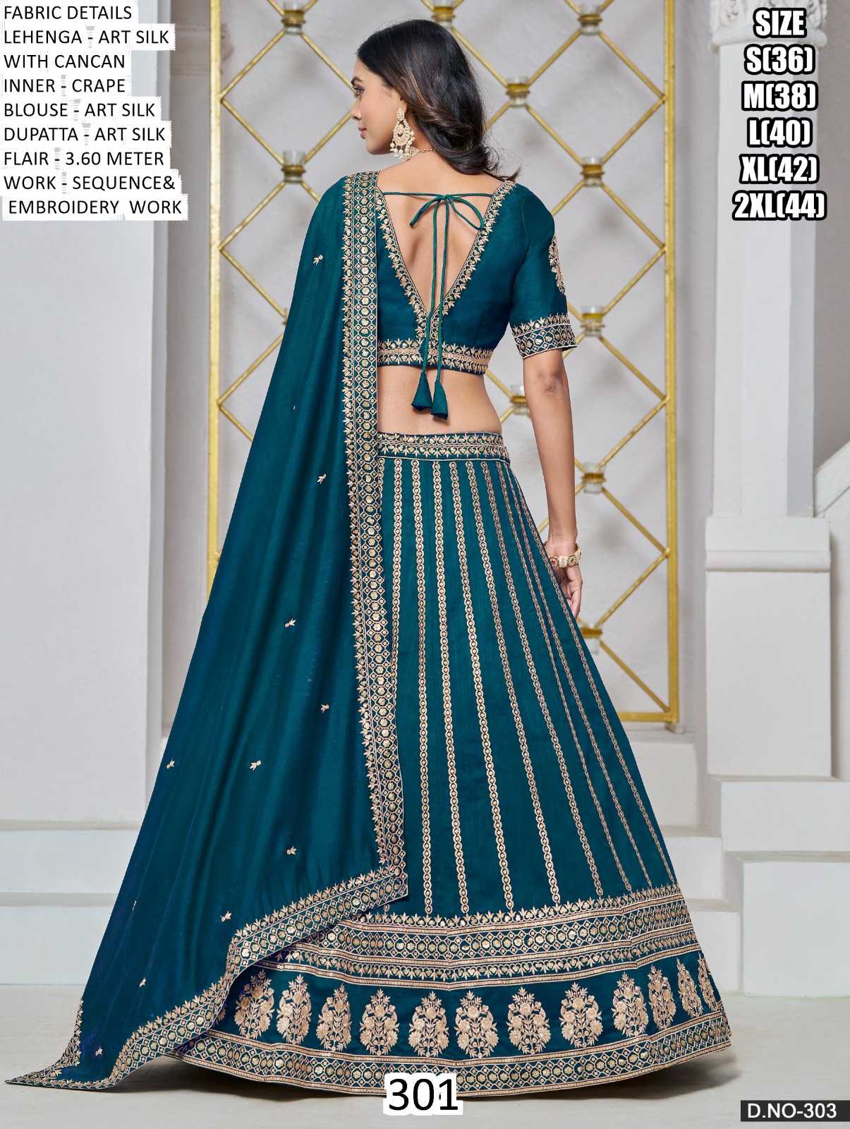 Ynf Art Silk KESH481 301 Lehengas Wedding Collections Festive Collections Wholesale Silk Lehenga Lehenga With Cancan After-Party Outfits Manufacturer- Kapda Export