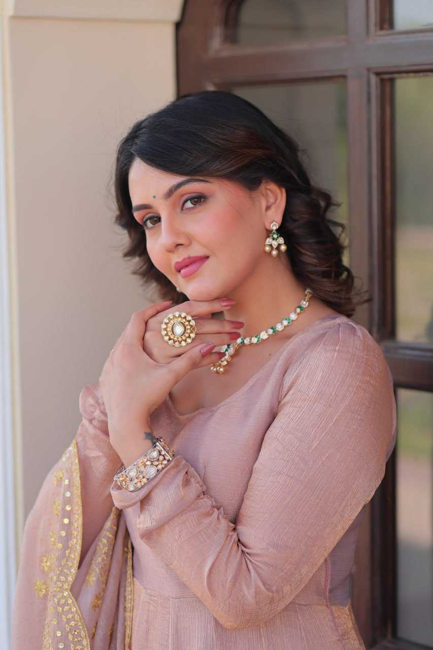 Ynf Chiffon KESH491 9235 Gowns Wedding Collections Festive Collections Wholesale Gown With Dupatta Full Sleeve Gowns Chiffon Gowns Manufacturer- Kapda Export