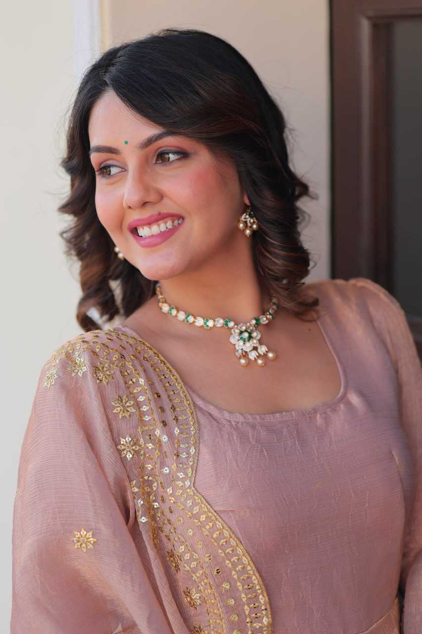 Ynf Chiffon KESH491 9235 Gowns Wedding Collections Festive Collections Wholesale Gown With Dupatta Full Sleeve Gowns Chiffon Gowns Manufacturer- Kapda Export