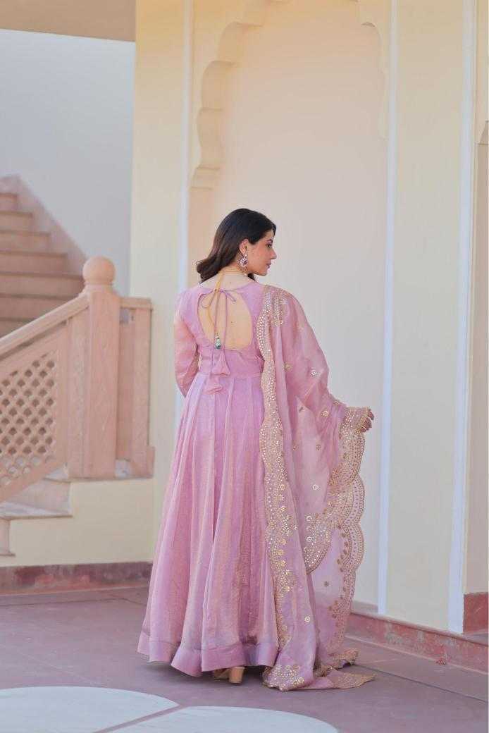 Ynf Chinon KESH481 BRIGHT Gowns Wedding Collections Festive Collections Wholesale Embroidery Gowns Chiffon Gowns Gown With Cancan Manufacturer- Kapda Export