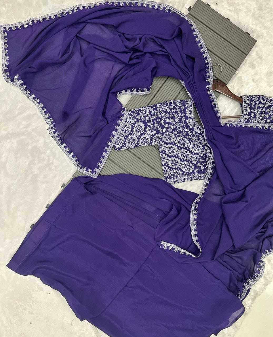 Ynf Chinon RIN222 VT-642 Sarees Wedding Collections Festive Collections Wholesale Ready To Wear Sarees Saree with Belt Sarees With Blouse Manufacturer- Kapda Export