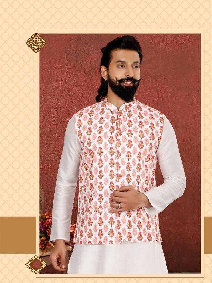 Ynf Cotton RIN223 301B Mens Wear Wholesale Nehru Jacket Festive & Wedding Coats Ethnic Waistcoats Manufacturer- Kapda Export