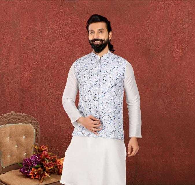 Ynf Cotton RIN223 303A Mens Wear Wholesale Mens Ethnic Jackets Festive & Wedding Coats Ethnic Waistcoats Manufacturer- Kapda Export