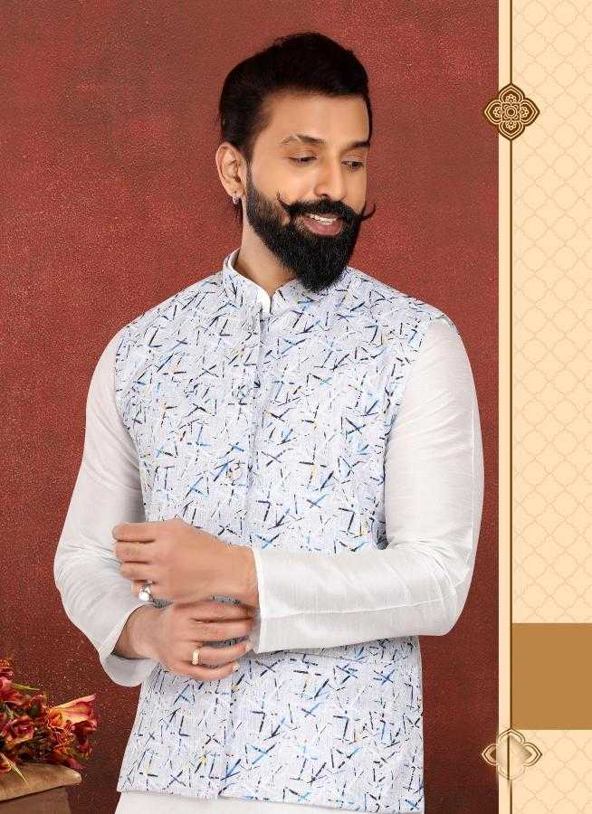 Ynf Cotton RIN223 303A Mens Wear Wholesale Mens Ethnic Jackets Festive & Wedding Coats Ethnic Waistcoats Manufacturer- Kapda Export