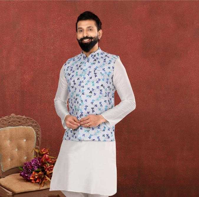 Ynf Cotton RIN223 310B Mens Wear Wholesale Mens Ethnic Jackets Festive & Wedding Coats Ethnic Waistcoats Manufacturer- Kapda Export
