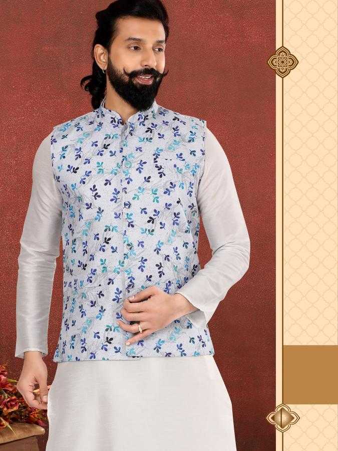 Ynf Cotton RIN223 310B Mens Wear Wholesale Mens Ethnic Jackets Festive & Wedding Coats Ethnic Waistcoats Manufacturer- Kapda Export