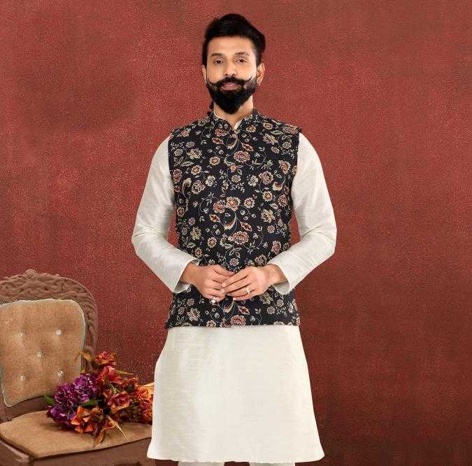 Ynf Cotton RIN223 312B Mens Wear Wholesale Nehru Jacket Festive & Wedding Coats Ethnic Waistcoats Manufacturer- Kapda Export