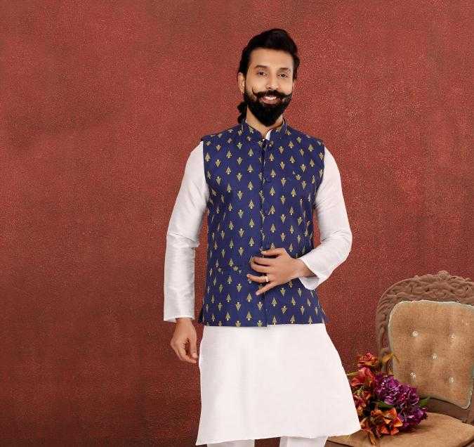 Ynf Cotton RIN223 321A Mens Wear Wholesale Nehru Jacket Mens Ethnic Jackets Modi Jackets Manufacturer- Kapda Export