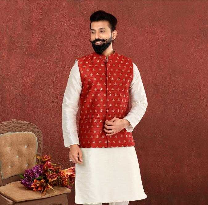 Ynf Cotton RIN223 321A Mens Wear Wholesale Nehru Jacket Mens Ethnic Jackets Modi Jackets Manufacturer- Kapda Export