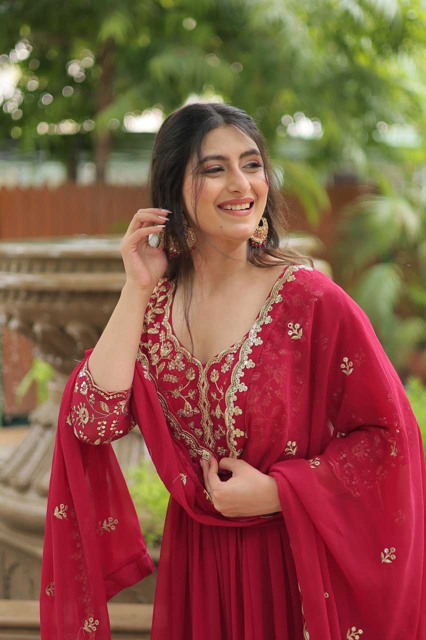 Ynf Faux Blooming KESH491 9208 Gowns Wedding Collections Festive Collections Wholesale Embroidery Gowns Reception Gowns Sequin Gowns Manufacturer- Kapda Export