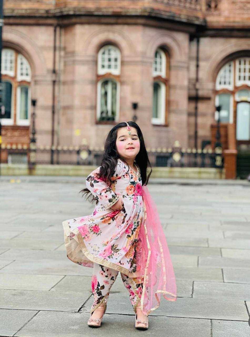 Ynf Faux Georgette KESH415 160 Kids Wear Wholesale Kids Suit Top & Pant Manufacturer- Kapda Export