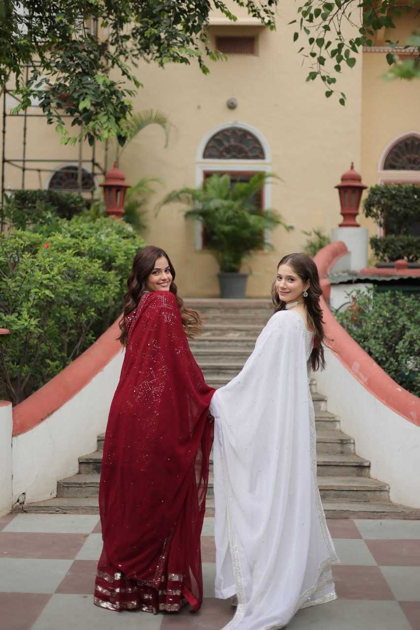 Ynf Faux Georgette KESH489 1133 Suits & Dresses Wholesale Ladies Suits Sharara Salwar Suits Embroidery Suits Floor-Length Dresses Manufacturer- Kapda Export