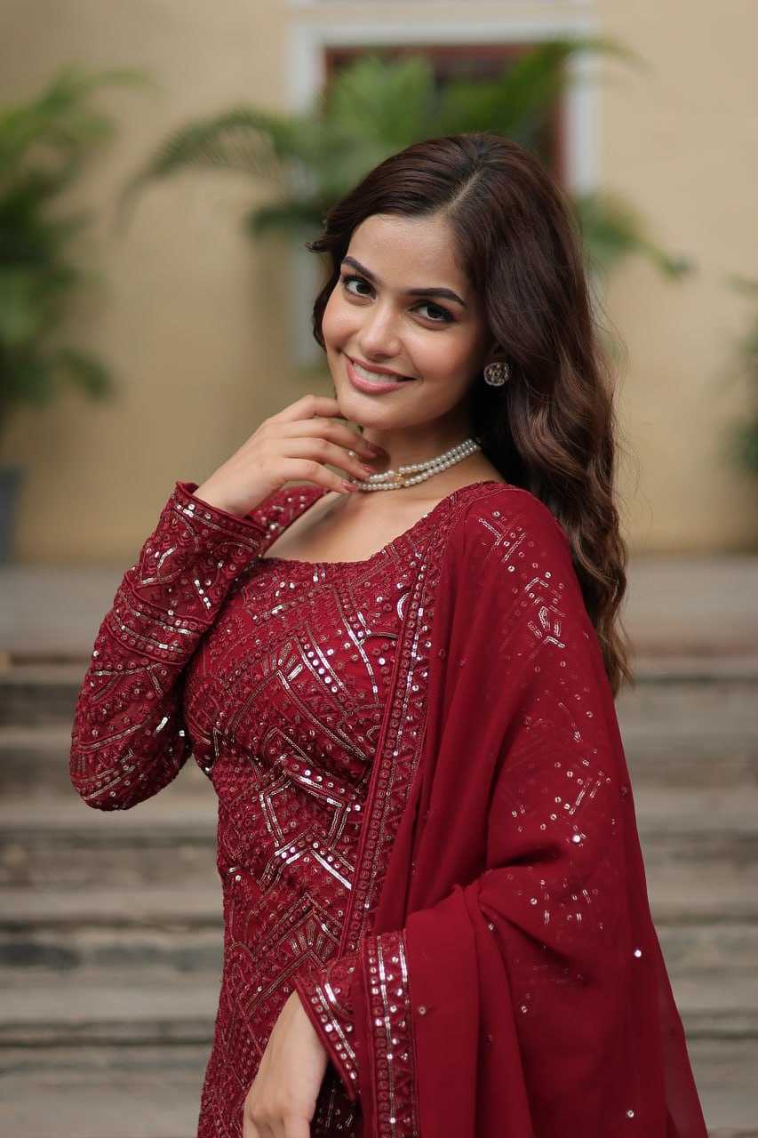 Ynf Faux Georgette KESH489 1133 Suits & Dresses Wholesale Ladies Suits Sharara Salwar Suits Embroidery Suits Floor-Length Dresses Manufacturer- Kapda Export