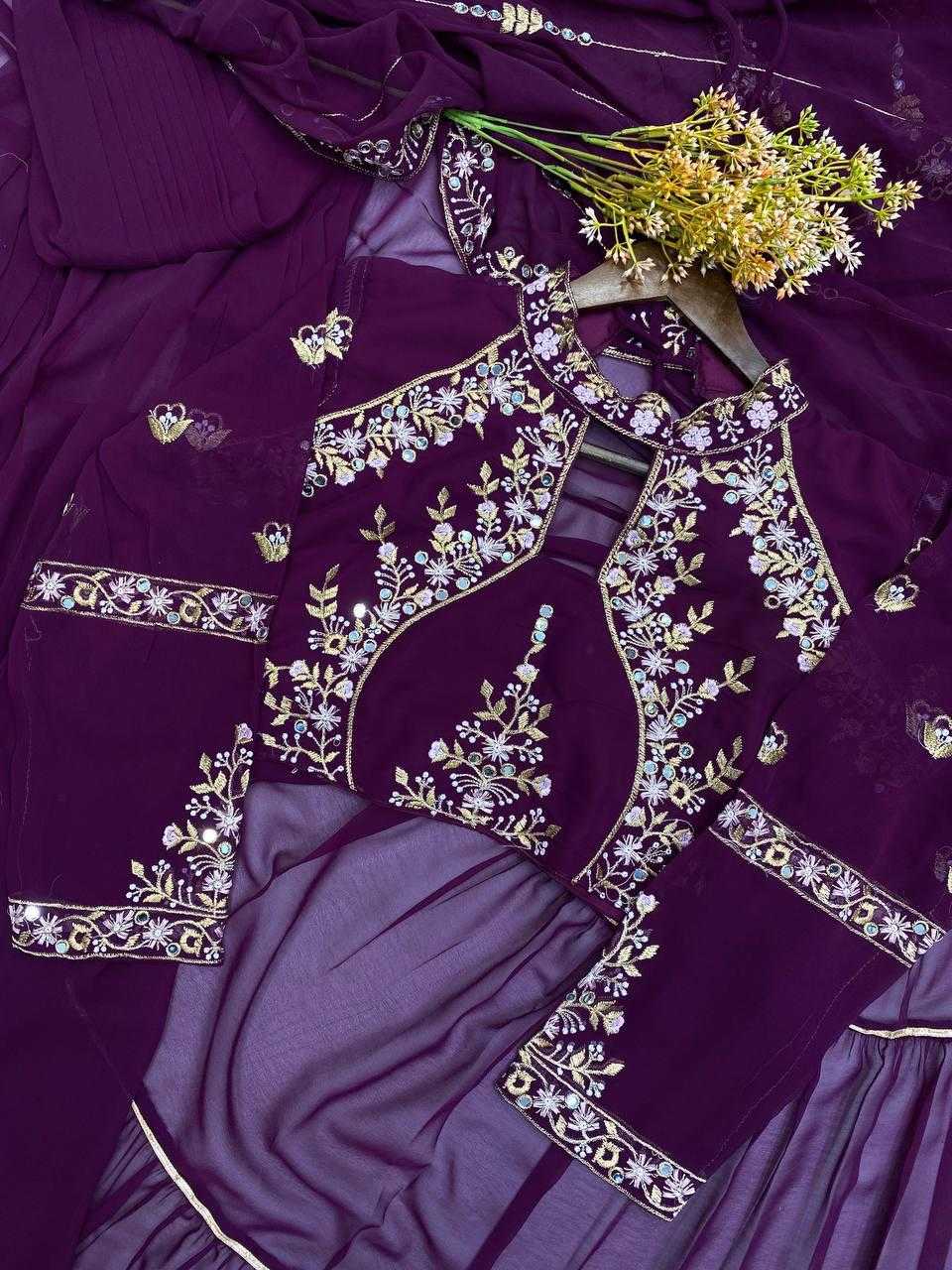 Ynf Faux Georgette RIN134 RUFFLE Sarees Wedding Collections Festive Collections Wholesale Georgette Sarees Embroidered Sarees Ruffle Sarees Manufacturer- Kapda Export