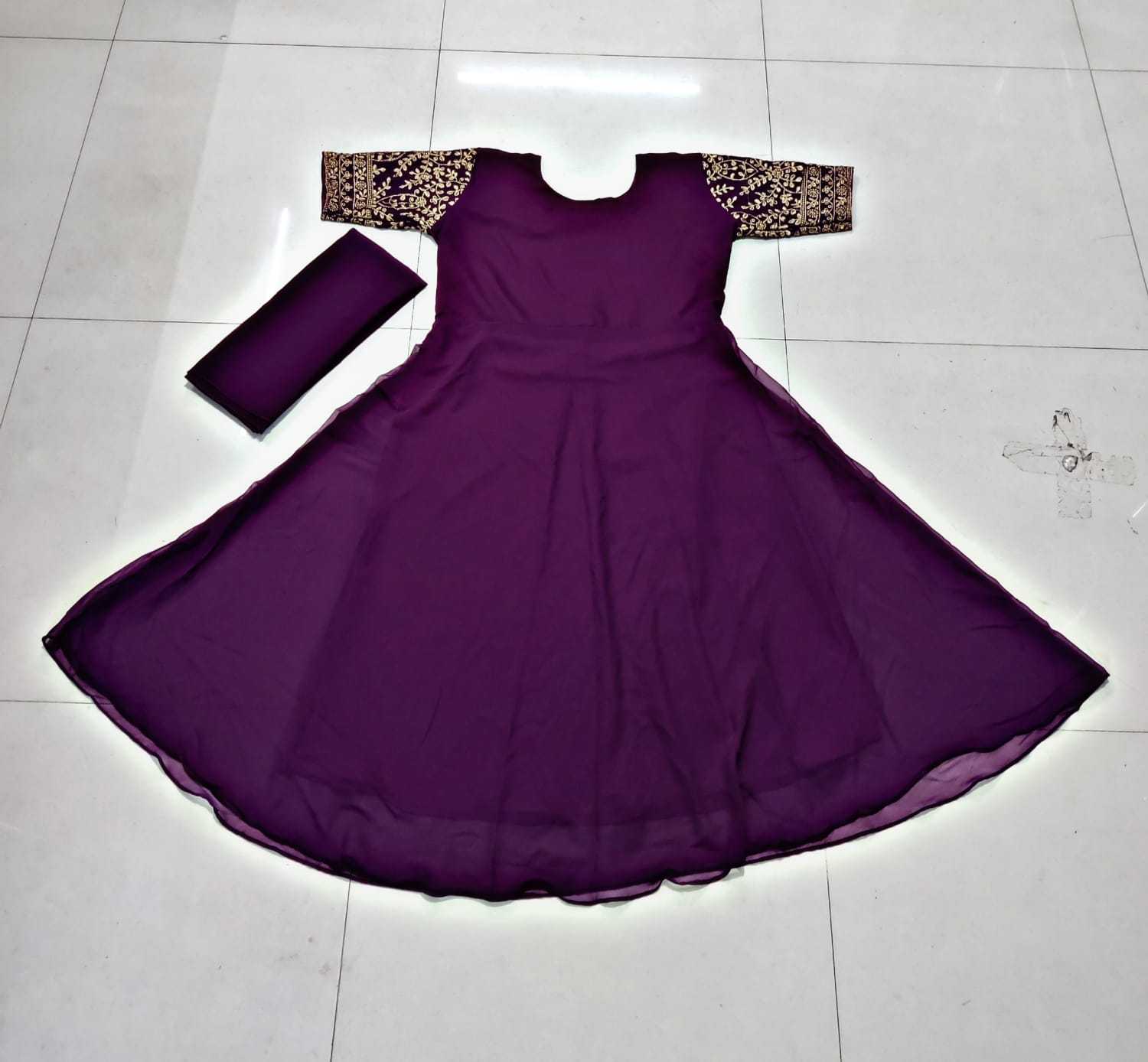 Ynf Faux Georgette RIN222 AAROHI Gowns Festive Collections Plus Size Collections Wholesale Embroidery Gowns Georgette Gown Party Wear Gowns Manufacturer- Kapda Export