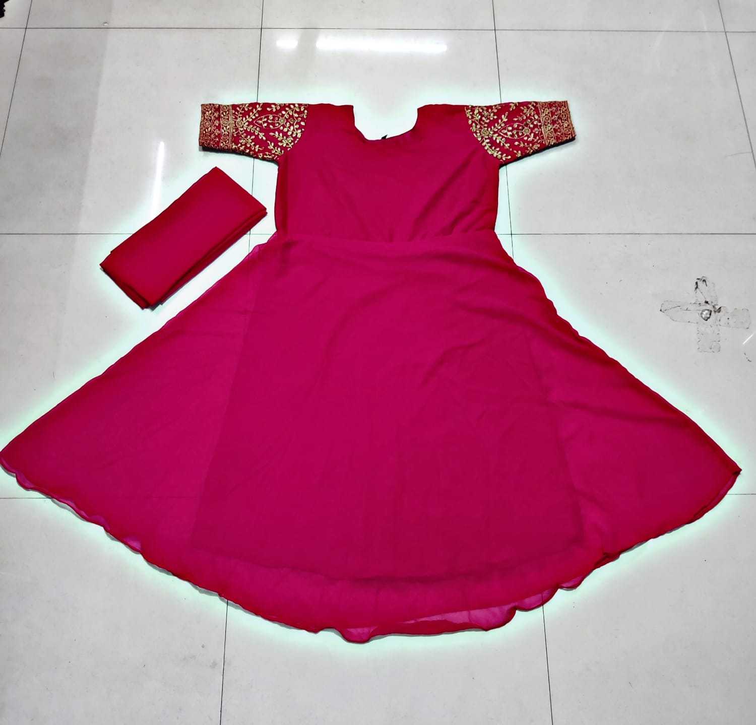 Ynf Faux Georgette RIN222 AAROHI Gowns Festive Collections Plus Size Collections Wholesale Embroidery Gowns Georgette Gown Party Wear Gowns Manufacturer- Kapda Export