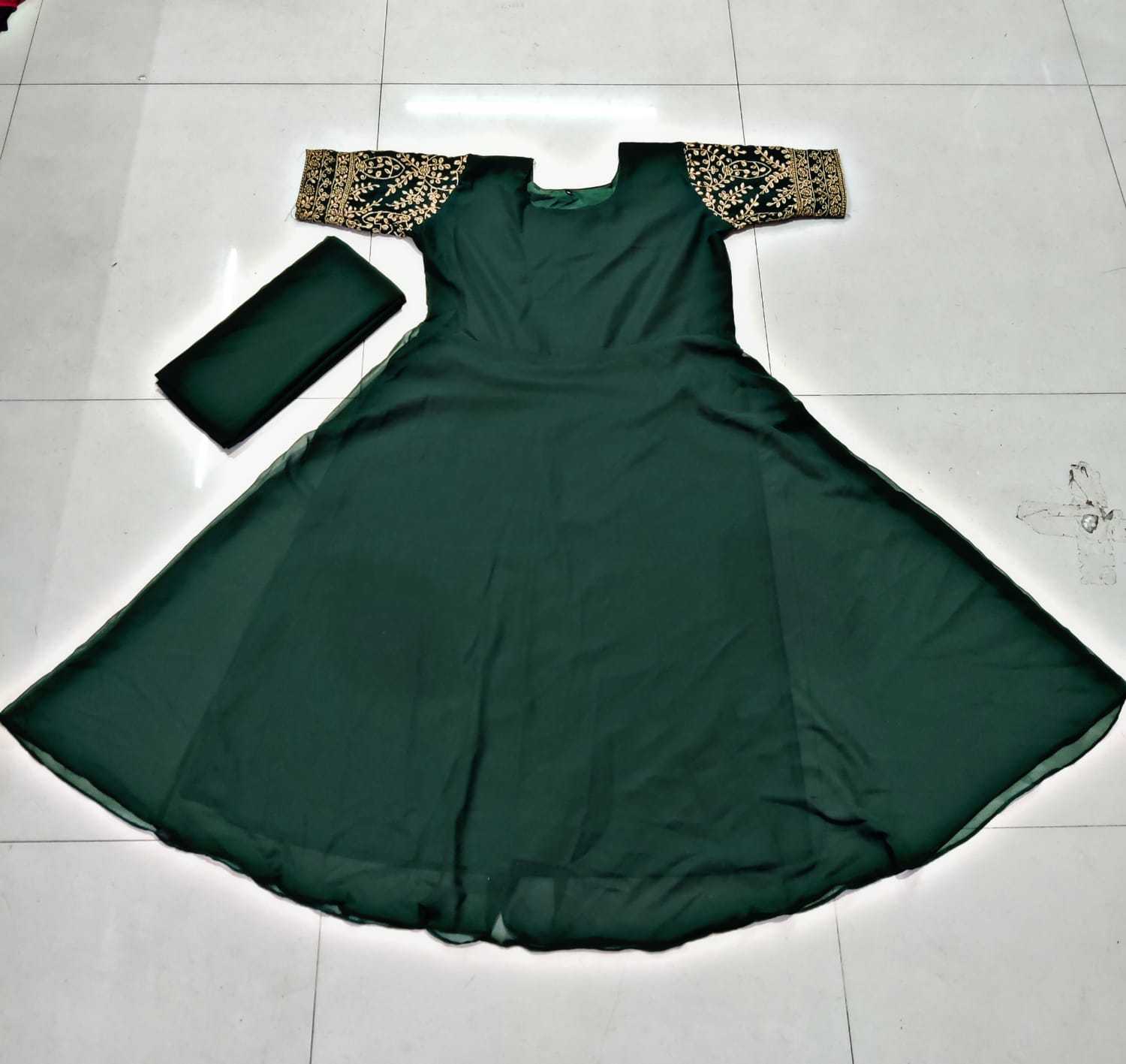 Ynf Faux Georgette RIN222 AAROHI Gowns Festive Collections Plus Size Collections Wholesale Embroidery Gowns Georgette Gown Party Wear Gowns Manufacturer- Kapda Export