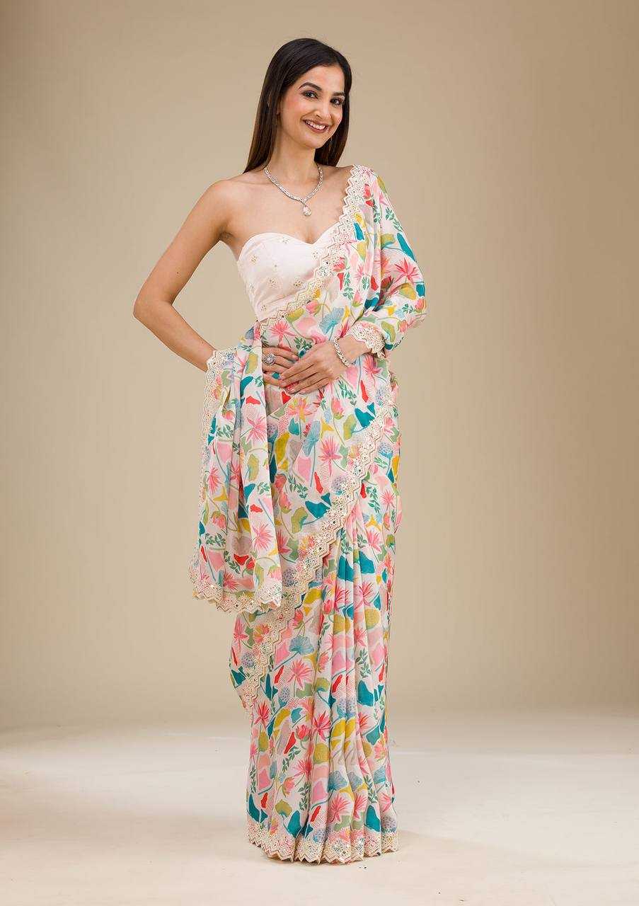 Ynf Georgette KESH490 1303 Sarees Wedding Collections Wholesale Designer Sarees Printed Sarees Georgette Sarees After-Party Outfits Manufacturer- Kapda Export