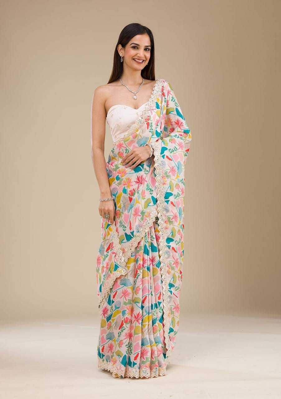Ynf Georgette KESH490 1303 Sarees Wedding Collections Wholesale Designer Sarees Printed Sarees Georgette Sarees After-Party Outfits Manufacturer- Kapda Export
