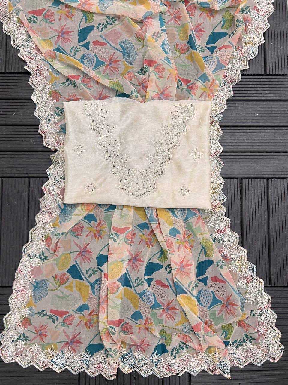 Ynf Georgette KESH490 1303 Sarees Wedding Collections Wholesale Designer Sarees Printed Sarees Georgette Sarees After-Party Outfits Manufacturer- Kapda Export