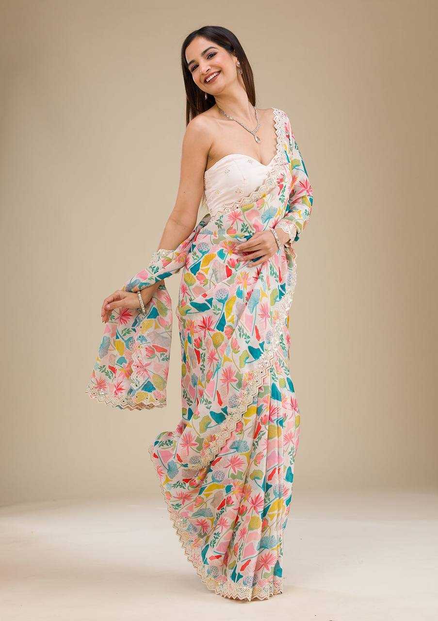 Ynf Georgette KESH490 1303 Sarees Wedding Collections Wholesale Designer Sarees Printed Sarees Georgette Sarees After-Party Outfits Manufacturer- Kapda Export