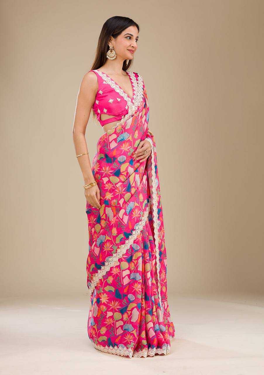 Ynf Georgette KESH490 1303 Sarees Wedding Collections Wholesale Designer Sarees Printed Sarees Georgette Sarees After-Party Outfits Manufacturer- Kapda Export