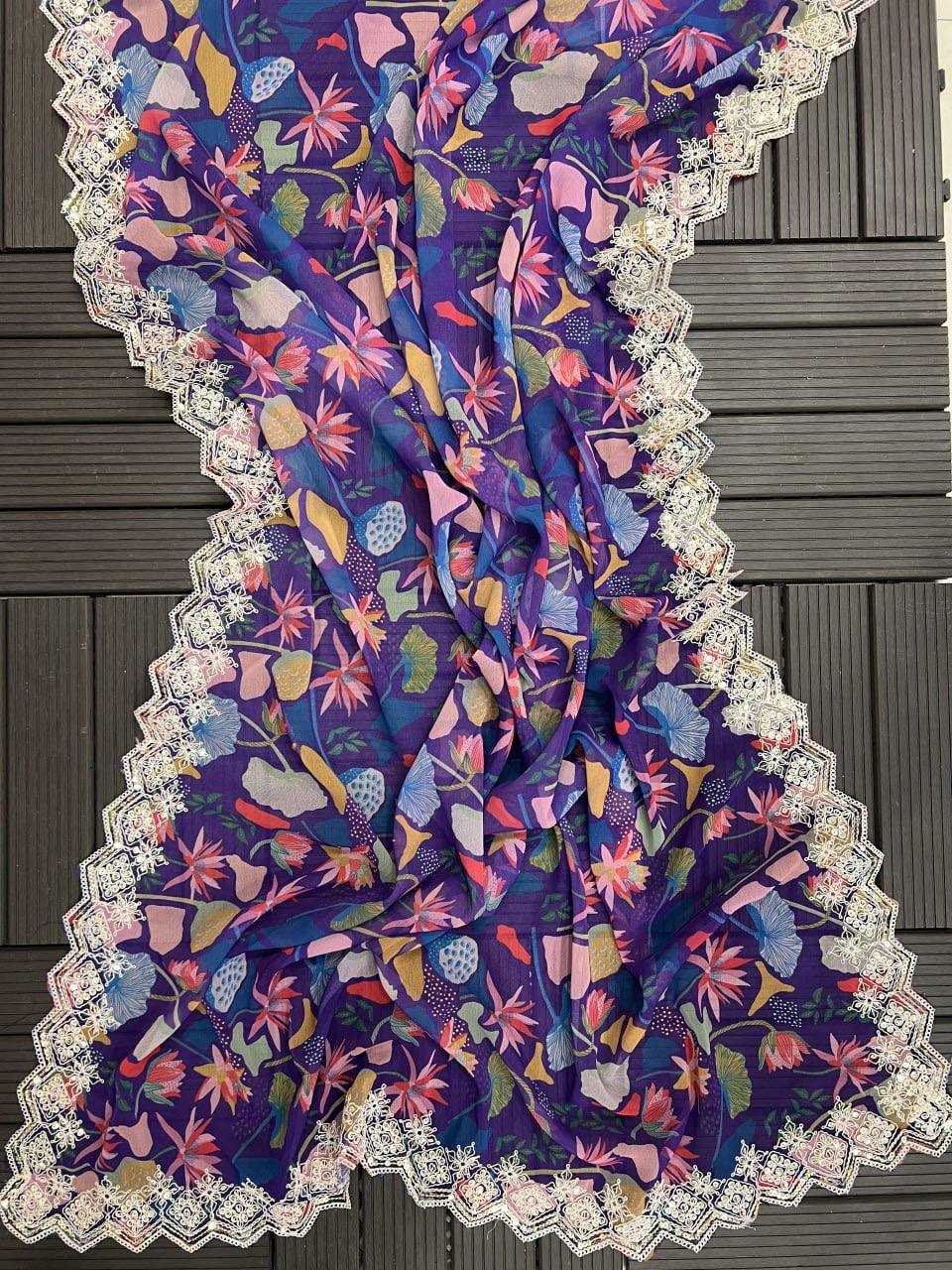 Ynf Georgette KESH490 1303 Sarees Wedding Collections Wholesale Designer Sarees Printed Sarees Georgette Sarees After-Party Outfits Manufacturer- Kapda Export