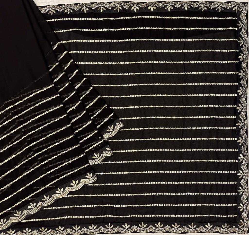 Ynf Georgette RIN134 KK-0209 Sarees Bollywood Collections Festive Collections Wholesale Georgette Sarees Embroidered Sarees Devoleena Bhattacharjee Manufacturer- Kapda Export