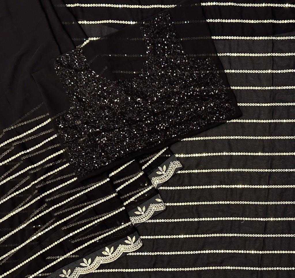 Ynf Georgette RIN134 KK-0209 Sarees Bollywood Collections Festive Collections Wholesale Georgette Sarees Embroidered Sarees Devoleena Bhattacharjee Manufacturer- Kapda Export